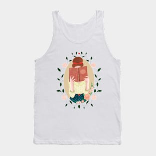 Girl reading Tank Top